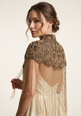 ibBan  Hand  Luxury Embroidered Evening Cape - Sika