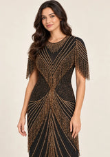 ibBan Women’s Party Long Dress with Hand Beadwork - Kiran