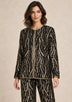 ibBan Women’s Georgette & Net Jacket with Hand Embroidered - Tasmia