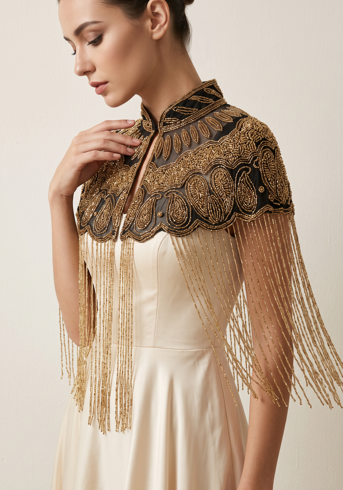 ibBan Embellished Net Beaded Neckwear Cap - Lizra
