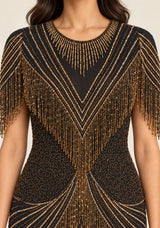 ibBan Women’s Party Long Dress with Hand Beadwork - Kiran