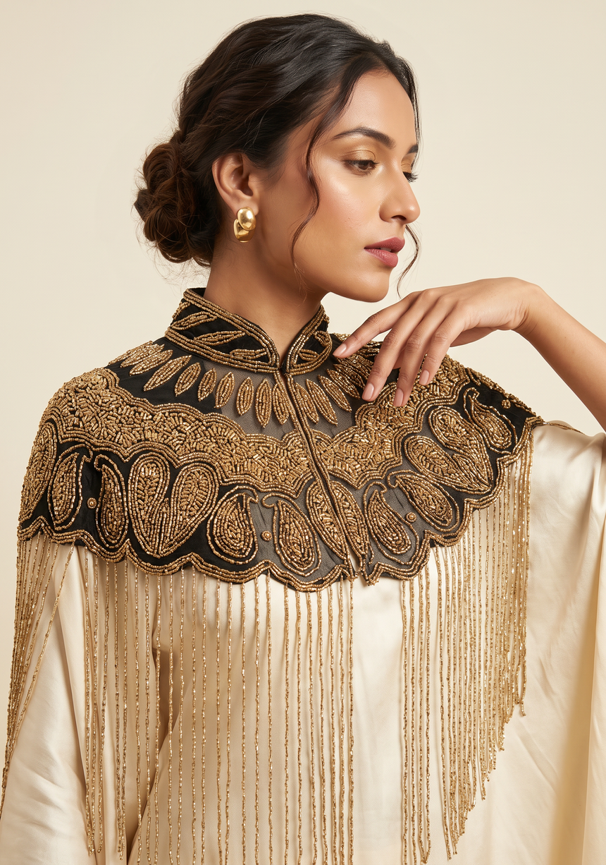 ibBan Embellished Net Beaded Neckwear Cap - Lizra