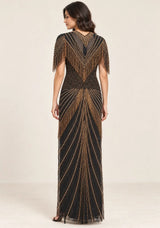 ibBan Women’s Party Long Dress with Hand Beadwork - Kiran