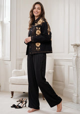 ibBan Women's Hand Embroidered Winter Jacket - Johri Jacket