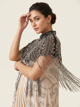 ibBan Embellished Beaded Net Neck Cape - Jauri