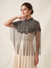 ibBan Embellished Beaded Net Neck Cape - Jauri