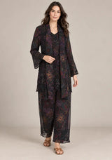 ibBan Women’s Georgette Jacket-Style Kurta Set with  Embroidery -Senta