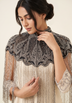 ibBan Beaded Net Neck Cape with Fringe - Sela