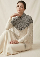 ibBan Beaded Net Neck Cape with Fringe - Dura