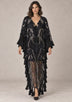 Women’s Kaftan Dress with Hand Beadwork & Tassel Fringe -Emlia