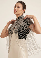 ibBan Embellished Beaded Net Neck Cape - Jauri