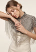 ibBan Embellished Beaded Net Neck Cape - Jauri
