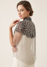ibBan Embellished Beaded Net Neck Cape - Jauri