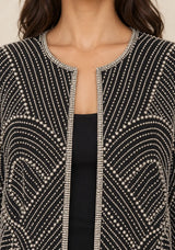 ibabn Women’s Hand Beaded Fringe Jacket - Amaya
