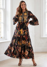 IbBan Printed Cotton Long Tunic for Women - Husana