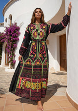ibBan Pink Embroidered Cotton Maxi Dress | Women's Bohemian Resort Wear-Orla