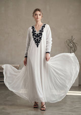 Vestido largo de algodón para mujer - Leefa