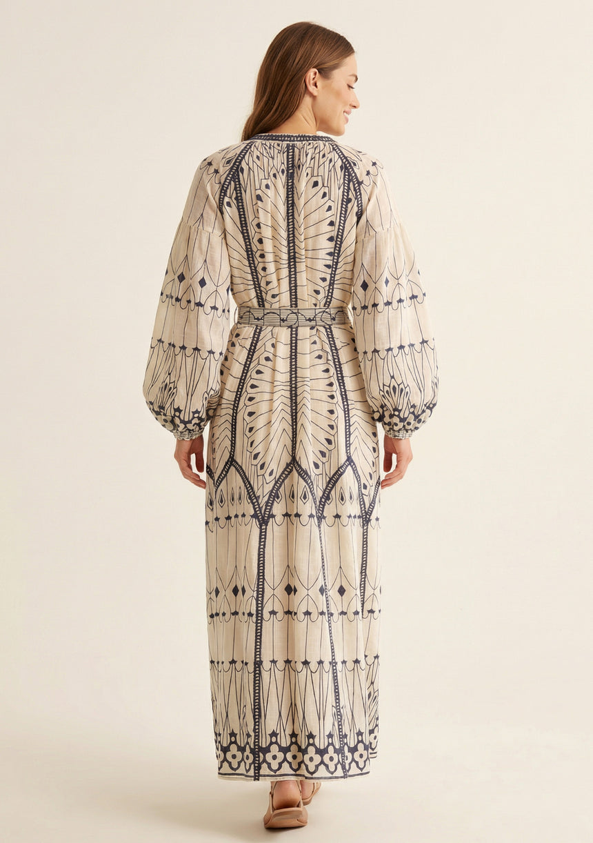 Maxivestido de algodón para mujer - Meerab