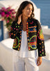 Designer Embroidered Cotton Canvas Jacket for Women | ibBan Collection - Ania