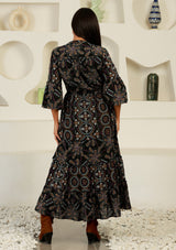 ibBan Cotton Schiffli Embroidered Long Tunic Dress - Brsa