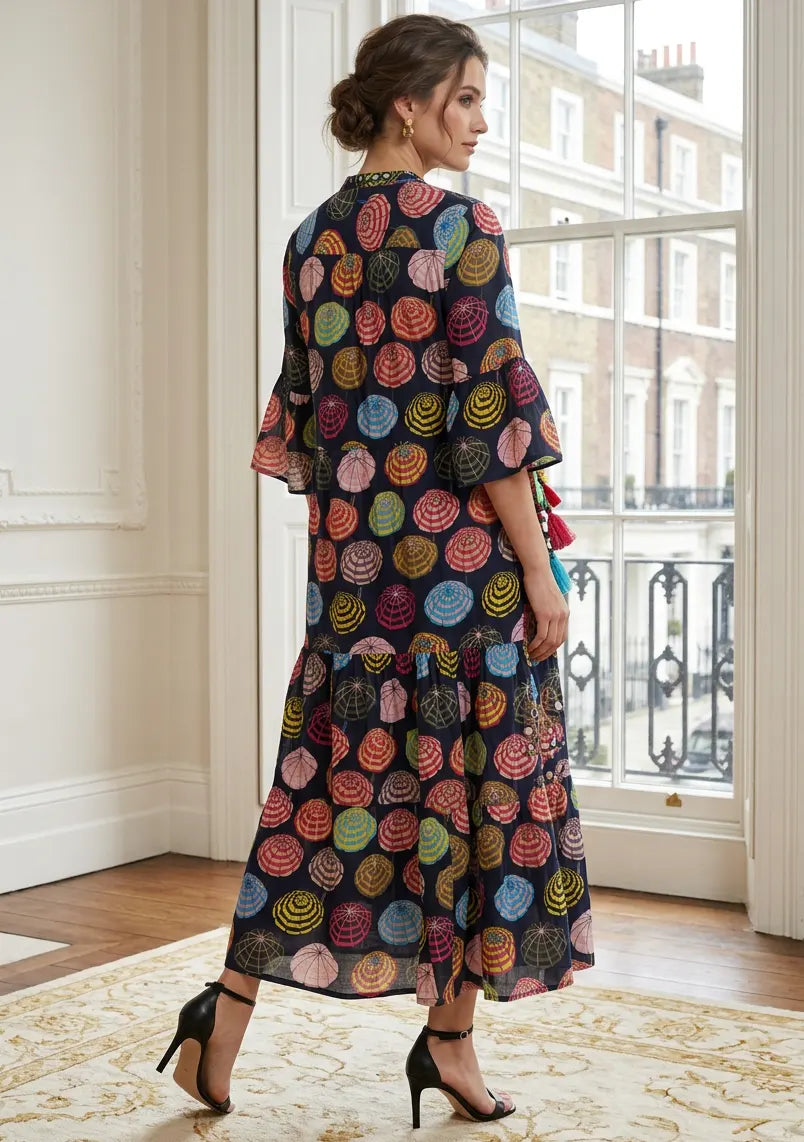 ibBan Print Cotton Long Tunic with Hand Embroidery – Kinza