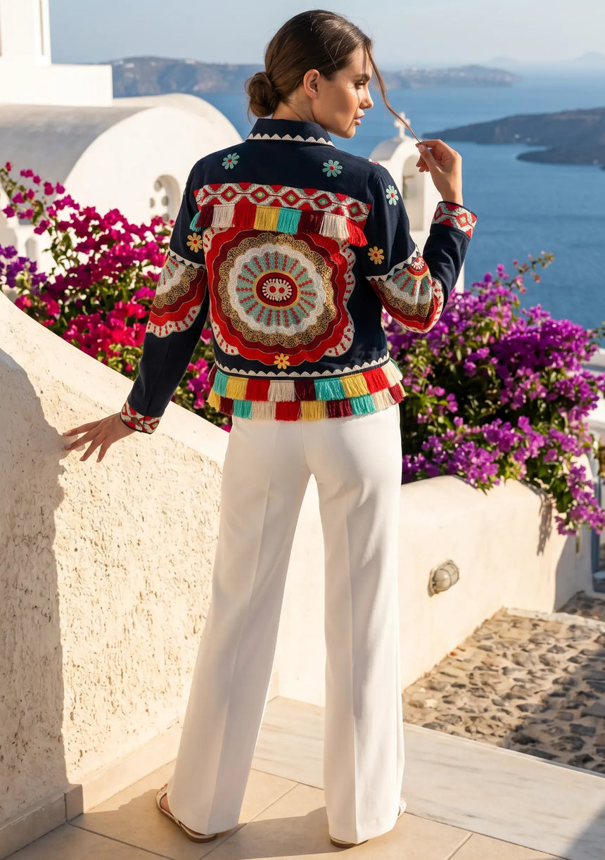 ibBan Hand Embroidered Summer Jacket for Women | Artisan Luxury Fashion - Sara