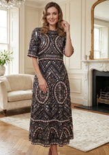 ibBan Luxury Hand Embroidered Winter Dress | Designer Occasion Wear for Women Orma