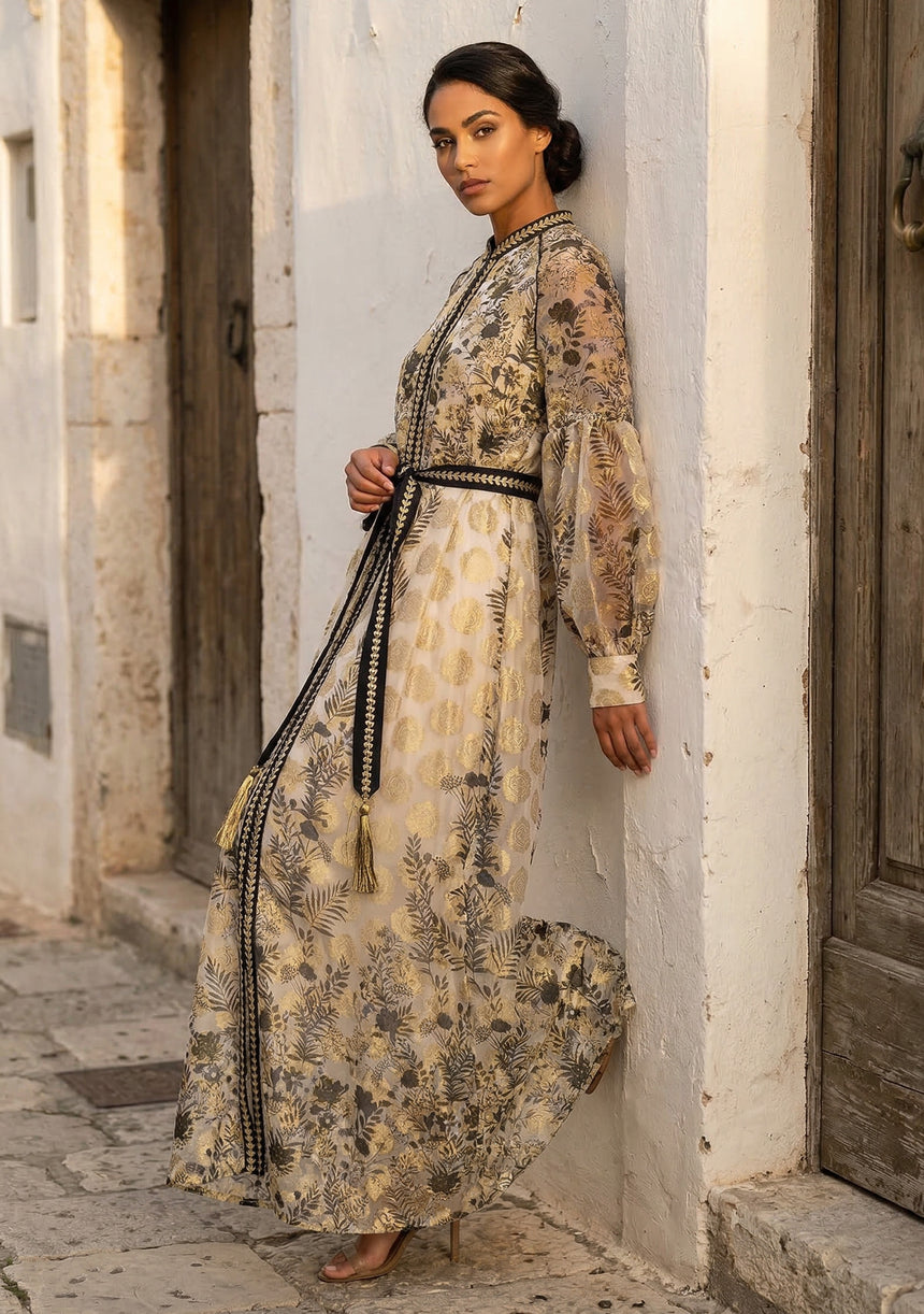 Vestido largo de algodón para mujer - Monifa
