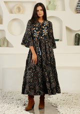 ibBan Cotton Schiffli Embroidered Long Tunic Dress - Brsa