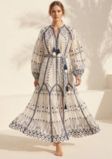 Maxivestido de algodón para mujer - Meerab