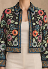 ibBan Women's Luxury Hand Embroidered Winter Jacket -Rio