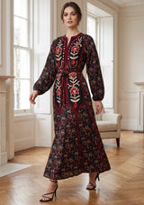 ibBan Women’s Printed Cotton Long Dress - Rifa