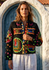 Designer Embroidered Cotton Canvas Jacket for Women | ibBan Collection - Ania
