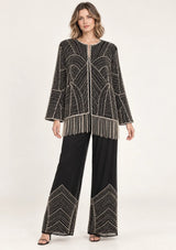 ibBan Women’s  Beaded Jacket and Pant Set - Zarina