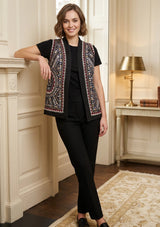 ibBan Luxury Hand Embroidered Winter Gilet | Women's Designer Layering Vest - Orla