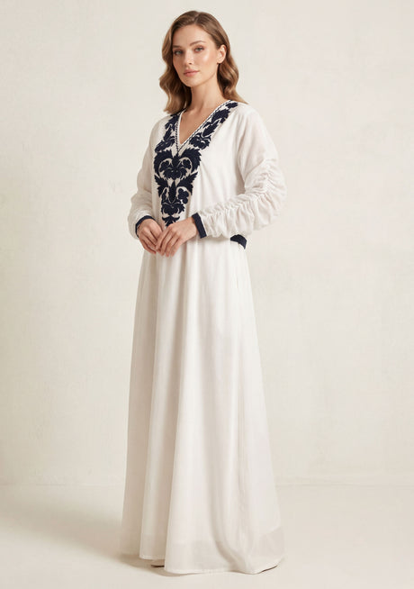 Vestido largo de algodón para mujer - Leefa
