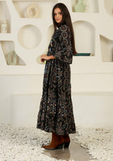 ibBan Cotton Schiffli Embroidered Long Tunic Dress - Brsa