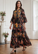 IbBan Printed Cotton Long Tunic for Women - Husana