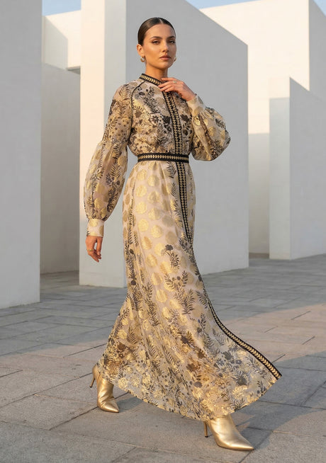 Vestido largo de algodón para mujer - Monifa