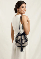 ibBan Beaded  Bag | Hand Embroidered Luxury Bucket Bag -Vidha