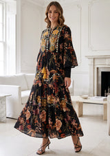 IbBan Printed Cotton Long Tunic for Women - Husana