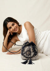 ibBan Beaded  Bag | Hand Embroidered Luxury Bucket Bag -Vidha