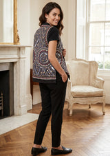 ibBan Luxury Hand Embroidered Winter Gilet | Women's Designer Layering Vest - Orla