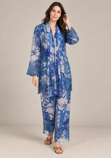 ibBan Women’s Georgette Jacket-Style Kurta Set with  Embroidery -Senta