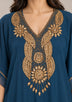 ibBan Women’s Hand Embroidered Georgette Kaftan Dress -Zarnish