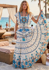 Women's Cotton Maxi Dress Cowl Neck - Nomsa