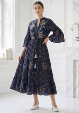 ibBan Cotton Schiffli Embroidered Long Tunic Dress - Brsa