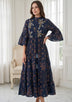 ibBan Cotton Schiffli Embroidered Long Tunic Dress - Brsa