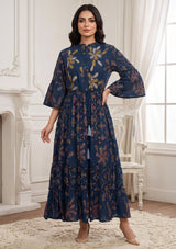 ibBan Cotton Schiffli Embroidered Long Tunic Dress - Brsa