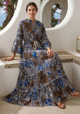ibBan Premium Printed Cotton Long Tunic Dress -Lara Tunic